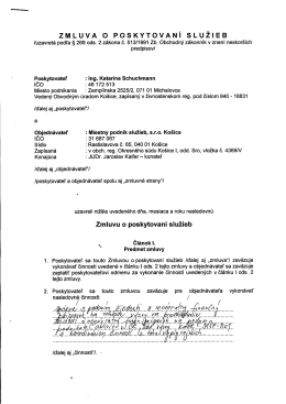 zMLuvA o PosKYTovANí sLUžIEB