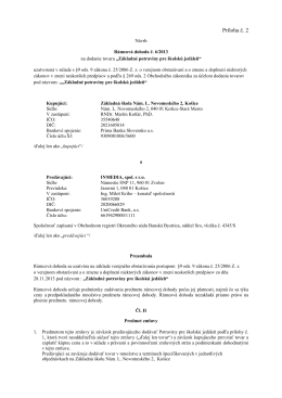 Rámcová dohoda č. 6/2013 Základné potraviny pre ŠJ