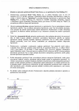 SPR&Aacute;VA PREDsTAVENsTvA