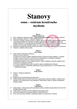 Stanovy - somA - centrum kreat&iacute;vneho myslenia