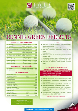 Cenník green fee