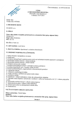 V&yacute;pis z obchodn&eacute;ho registra