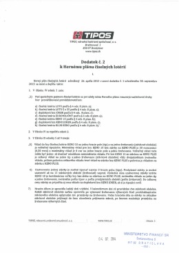 Stiahnite si dodatok č&iacute;slo 2 k hern&eacute;mu pl&aacute;nu (PDF, 249KB)