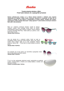 Trendy slnečné okuliare u Baťu Frčať budú mačacie