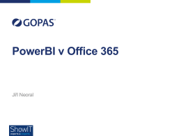 Jiří Neoral: PowerBI v Office 365