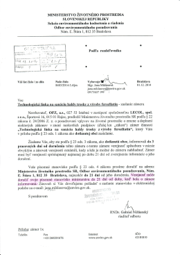 MINISTERSTVO ŽIVOTN&Eacute;HO PROSTREDIA