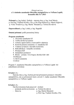 Z á p i s n i c a z 3. riadneho zasadnutia Obecného
