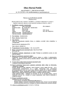 Obec Horn&aacute; Pot&ocirc;ň