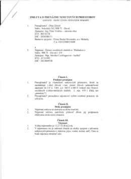 ZMLUVA O PREN&Aacute;JME NEBYTOV&Yacute;CH