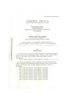 zÁMENNÁ zMLUvA - Dvorníky
