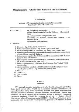Zápisnica OZ