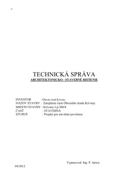 Technická správa [pdf, 116 kB]