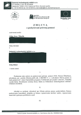 Zmluva o poskytovaní právnej pomoci