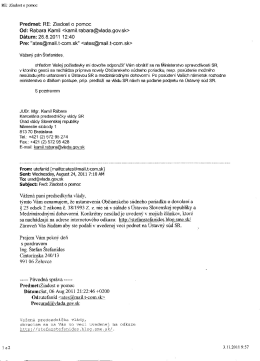 Predmet: RE: Ziadost O pomoc 0d: Rabara Kamil