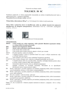 Etiketa Tolurex 50 SC