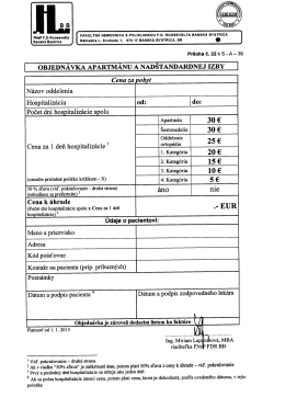 Objedn&aacute;vky APARTM&Aacute;NU a NAD&Scaron;TANDARDNEJ IZBY