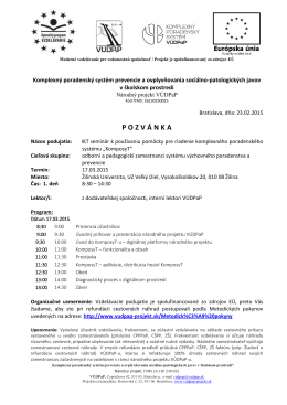 Pozvánka na IKT seminár v Žiline