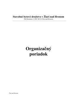 Smernica 19 - SBD Žiar nad Hronom