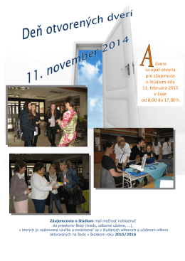 Deň otvorených dverí 11. november 2014