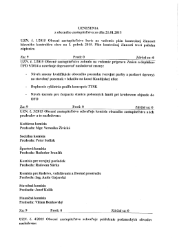 Uznesenia z OZ zo dňa 21.1.2015