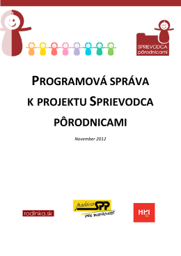 Programová správa k projektu Sprievodca pôrodnicami (pdf)