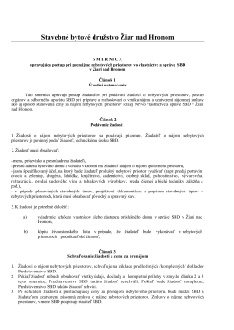 Smernica 15 - SBD Žiar nad Hronom