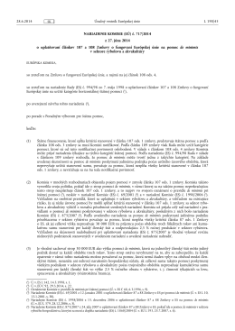 NARIADENIE KOMISIE (EÚ) č. 717/ 2014 - z 27. júna 2014