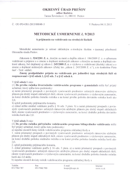 OKRESN&Yacute; &Uacute;RAD PRE&Scaron;OV
