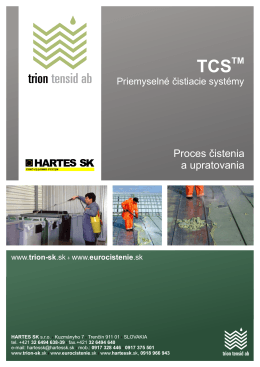 TCS-Procesy čistenia a upratovania - trion