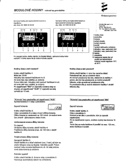 Modulov&eacute; Hodiny vzduch - eberspacher