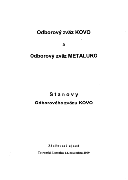 Stanovy OZ KOVO