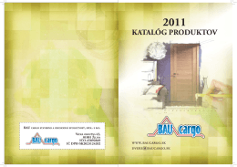 2011 Katalóg produktov - dvere
