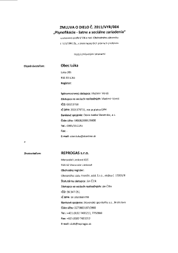 Zmluva o dielo č. 2011/VYR/004