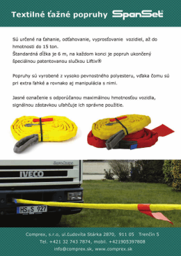 Textilné tažné popruhy