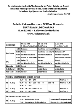 Bulletin Cirkevného zboru ECAV na Slovensku