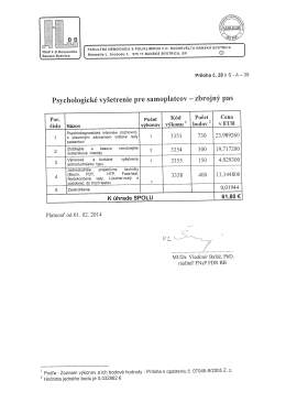 Psychologické vyšetrenie pre samoplatcov - zbrojný pas