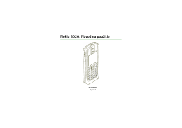 Nokia 6020: Návod na pou¾itie