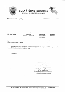 COLN&Yacute; &Uacute;RAD Bratislava