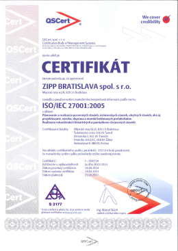 system manaž&eacute;rstva bezpečnosti inform&aacute;ci&iacute;