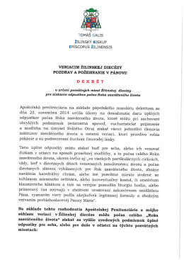 Odpustky v Roku zasväteného života