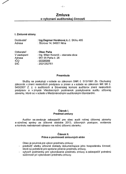 21/2014 Zmluva s Ing. Dagmar Hor&aacute;kovou