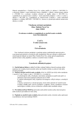 Všeobecne záväzné nariadenie číslo 3/2010 Obce Tušická Nová