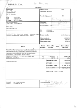 205 13079 PP&P Co. S.r.o., Z&aacute;hradn&iacute;cka 36, 821 08