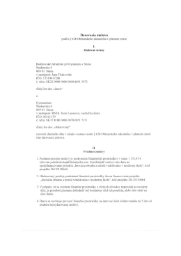 _ Darovacia zmluva podľa § 628 Občianskeho zákonníka v platnom