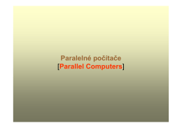 Paralelné počítače [Parallel Computers]