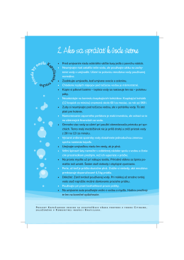 2. Ako sa správať k vode šetrne