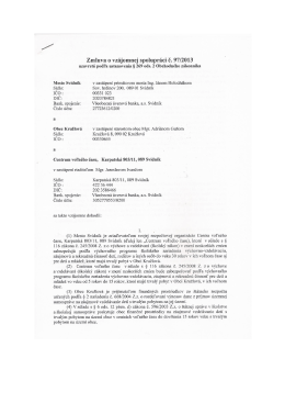 Zmluva CVČ Svidn&iacute;k