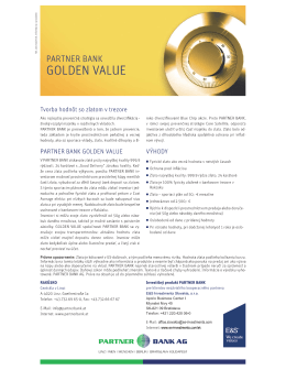 PARTNER BANK GOLDEN VALUE