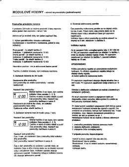 Modulové Hodiny voda - eberspacher