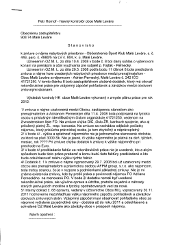 stanovisko hlavného kontrolóra 1.10.2012